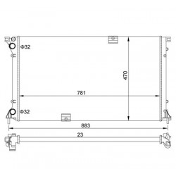 VIVARO 2.5DTI 01- /KLÍMABERENDEZÉSSEL/ HŰTŐSZEKRÉNY 21400-00QAR