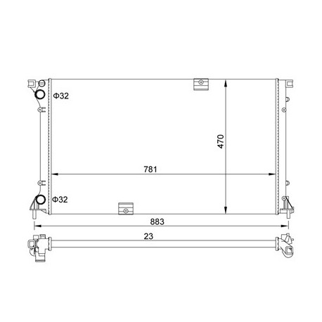VIVARO 2.5DTI 01- /KLÍMABERENDEZÉSSEL/ HŰTŐSZEKRÉNY 21400-00QAR