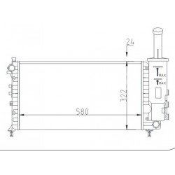 RADIÁTOR PUNTO II 1.2 16V 01-03 46524603