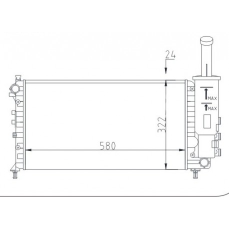 RADIÁTOR PUNTO II 1.2 16V 01-03 46524603
