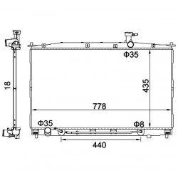 HYUNDAI SANTA FE 2.2CRDI RADIÁTOR 06- 25310-0W000