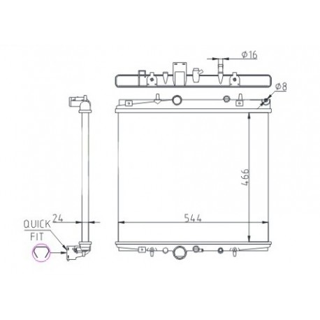 HŰTŐ PEUGEOT 807 2.0-3.0 02- 1330.A4