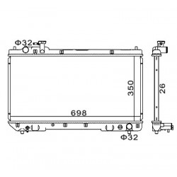 RADIÁTOR TOYOTA RAV4 2.0I 16V 97-00 16400-7A470