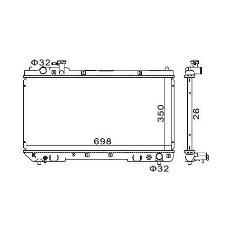 RADIÁTOR TOYOTA RAV4 2.0I 16V 97-00 16400-7A470