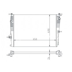 RADIÁTOR MEGANE III 1.6 16V 08- 21410-0014R