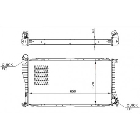 RADIÁTOR BMW E39 530D,730D 98- 1711.2.247.345