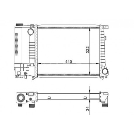 RADIÁTOR BMW E34 520I-525IX 88- 1.712.982