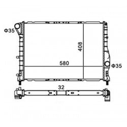 RADIÁTOR ALFA ROMEO 147 1.9JTD 01- 46743393
