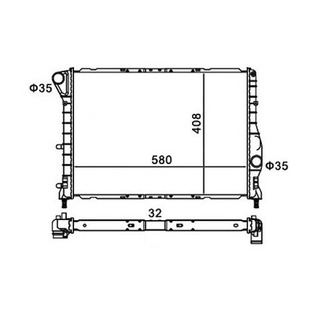 RADIÁTOR ALFA ROMEO 147 1.9JTD 01- 46743393