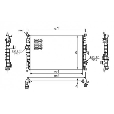 HŰTŐ PEUGEOT 308 13- 1609648380