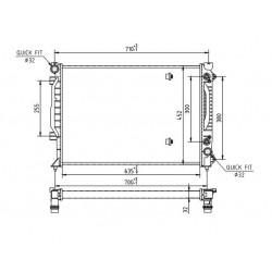 RADIÁTOR AUDI A6 2.5TDI 97-01 /AUTOMATIKUS/ 4B0.121.251A