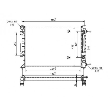 RADIÁTOR AUDI A6 2.5TDI 97-01 /AUTOMATIKUS/ 4B0.121.251A