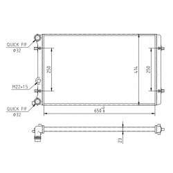 RADIÁTOR AUDI A3,GOLF IV 96- 1J0.121.253AD