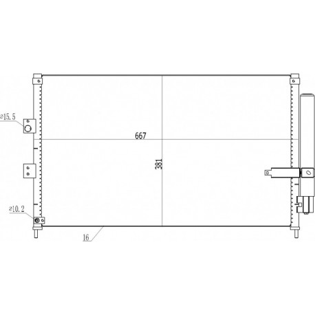 LÉGKONDICIONÁLÓ RADIÁTOR CIVIC 1.3HYBRID 06- 80110-SNB-A41