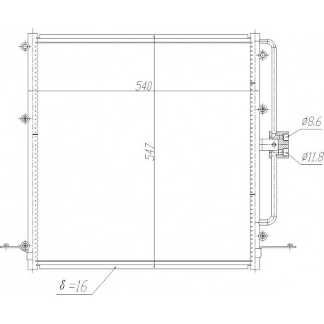 RANGE ROVER II LÉGKONDICIONÁLÓ RADIÁTOR 94- AWR1624