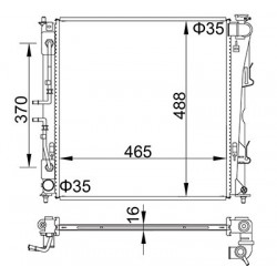 RADIÁTOR KIA OPTIMA 2.0 12- 253103Q600