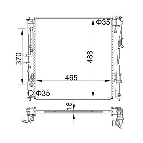 RADIÁTOR KIA OPTIMA 2.0 12- 253103Q600
