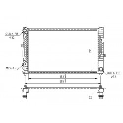 RADIÁTOR AUDI A4 2.6E,2.8E 96- 4B0.121.251F