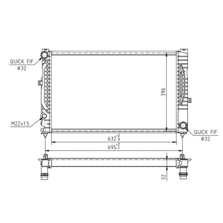 RADIÁTOR AUDI A4 2.6E,2.8E 96- 4B0.121.251F