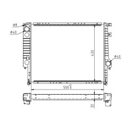 RADIÁTOR BMW E30 324D,TD, 324D, TD 1.468.078