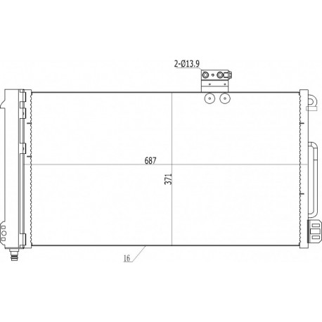KLÍMABERENDEZÉS RADIÁTOR DB 203 C200 00- 2035000054