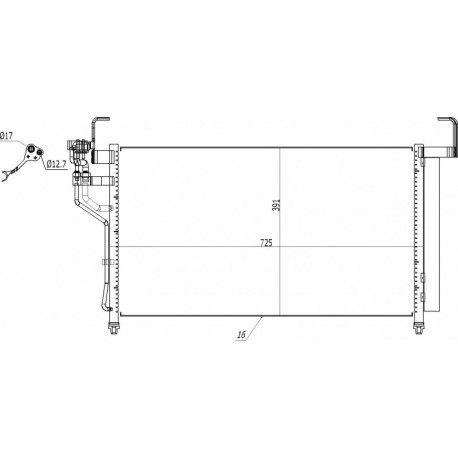 HYUNDAI H1 LÉGKONDICIONÁLÓ RADIÁTOR 2.5 07- 976064H200
