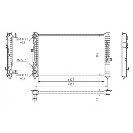 PASSAT 1.6-2.0 RADIÁTOR 00- 8D0.121.251AT