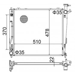 RADIÁTOR KIA SORENTO II 10- 253102P300