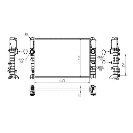 RADIÁTOR DB CLS-OSZTÁLY W219 04- 2115003402