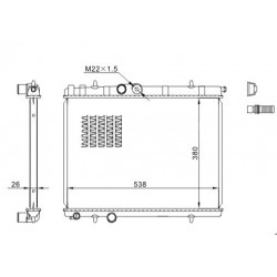 HŰTŐ PEUGEOT 206 1.6-2.0 16V 99-02 133038