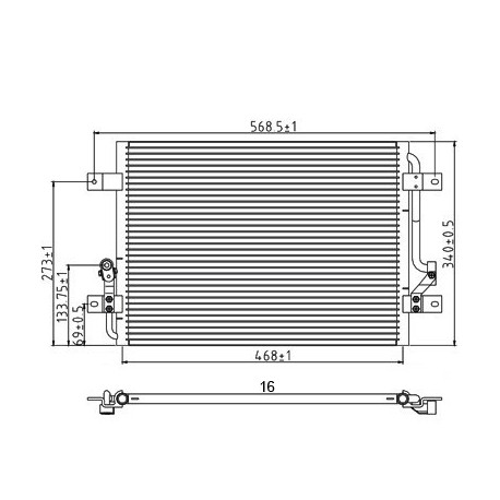 LÉGKONDICIONÁLÓ RADIÁTOR PALIO 1.6 16V 96-02 46459888