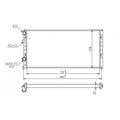 RADIÁTOR PASSAT IV 93-96 3A0.121.253C