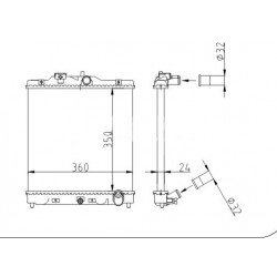 RADIÁTOR CIVIC 1.5I 16V 95-01 /NIPPON/ 19010P01004