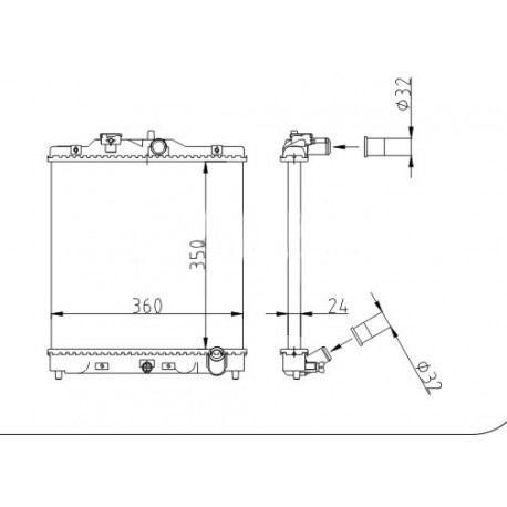 RADIÁTOR CIVIC 1.5I 16V 95-01 /NIPPON/ 19010P01004