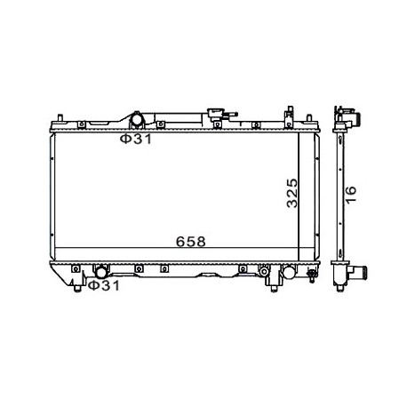 RADIÁTOR AVENSIS 1.6-1.8 98-03 16400-02270