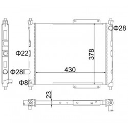 RADIÁTOR ROVER 400 1.4 16V 93-95 GRD162