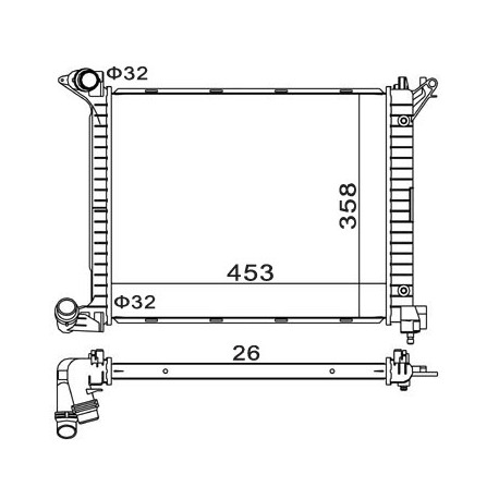 RADIÁTOR MINI ONE 1.4TDI 03- 17117788753