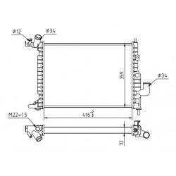 RADIÁTOR VECTRA B 1.7TD 95-02 1300164