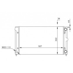 HŰTŐRADIÁTOR GOLF 1.6D 81- 1L0.121.253B