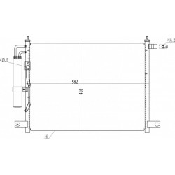 AVEO LÉGKONDICIONÁLÓ RADIÁTOR 1.4 16V 03- 96469289