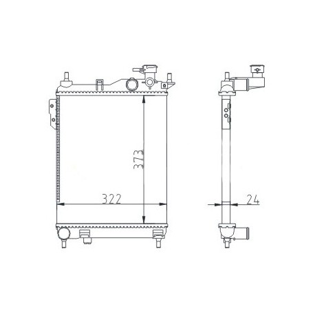 RADIÁTOR HYUNDAI GETZ 1.1-1.4 02- 25310-1C200