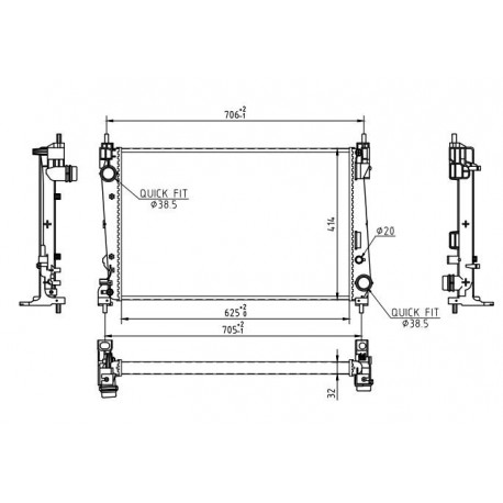 RADIÁTOR CORSA D 1.3DTI 06- 1300287