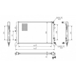 RADIÁTOR GOLF VI 1.4TSI 08- 1K0.121.251BN