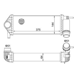 INTERCOOLER KANGOO 1.5DCI 08- 144961489R