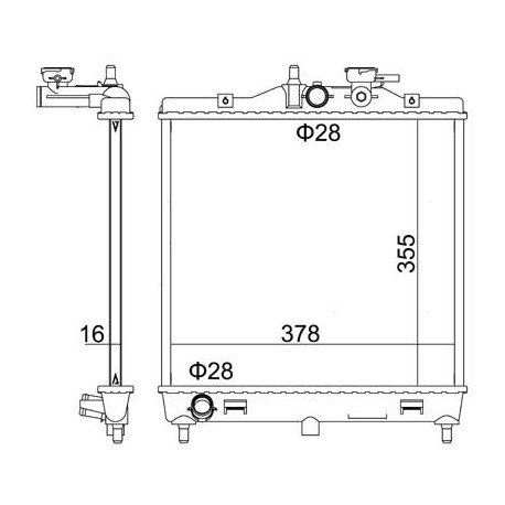 RADIÁTOR KIA PICANTO 1.0-1.1 04- 25310-07000