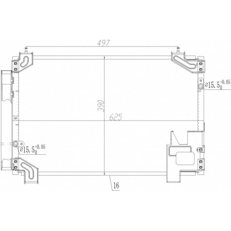 AVENSIS 2.0D4-D LÉGKONDICIONÁLÓ RADIÁTOR 03- 88450-05130