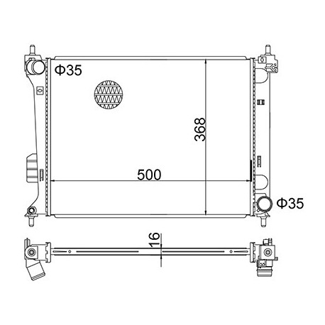 HYUNDAI I20 RADIÁTOR 09- 25310-1J000