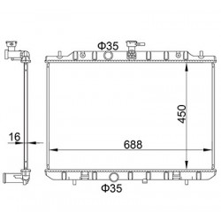 RADIÁTOR NISSAN X-TRAIL 2.0 07-13 21400-JG40A