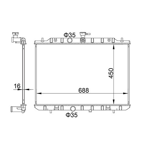 RADIÁTOR NISSAN X-TRAIL 2.0 07-13 21400-JG40A