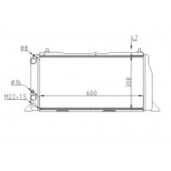 RADIÁTOR AUDI 80 1.6-1.8 86- 893.121.251